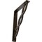 Ekena Millwork Loera Wrought Iron Bracket, (Single center brace), Antiqued Brass 1 1/2"W x 7 1/2"D x 10"H BKTM01X07X10SLOABS - alternate 1
